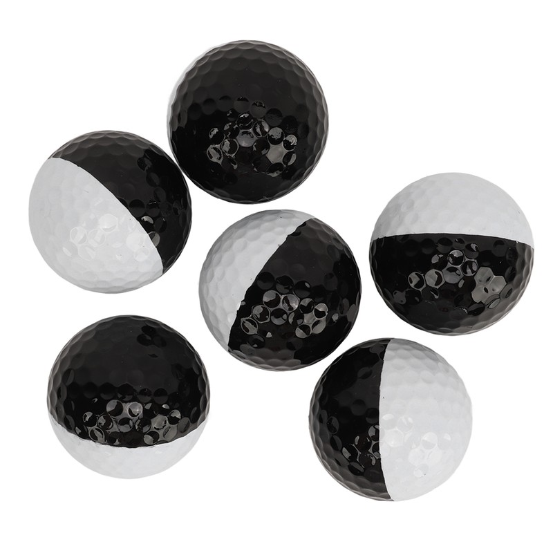 6PCS Golf Balls Synthetic Rubber Resin Putting Practice Ball for