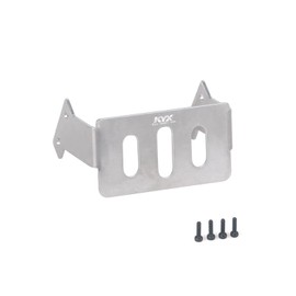 KYX Racing Stainless Steel Chassis Protective Plate Front Guard Chassis Guard Board Upgrades Accessories for 1/18 RC Crawler Car Traxxas TRX4M