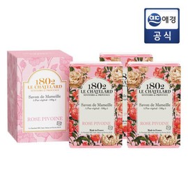 Le Shatra 1802 [Earn 2,000p for photo review] Le Shatra Marseille Soap 3 pieces Rose Peony, Le Shatra Marseille Soap Rose Peony 3 pieces / 르샤트라1802 [포토리뷰 2,000p 적립]르샤트라 마르세이유 비누 3입 로즈피오니, 르샤트라 마르세이유 비누 로즈피오니 3입