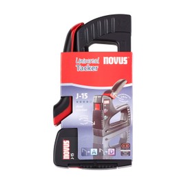 Novus Hand Stapler J-15 Lightweight General Purpose Staple Tool Stapler 4-10mm Quick Reload Soft Grip Black