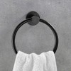 WEIKO Matte Black Towel Ring, Bathroom Hand Towel Holder Round