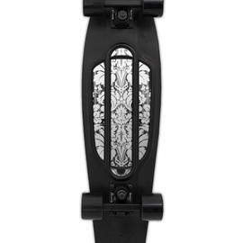 MightySkins Glossy Glitter Skin for Penny Nickel 27" Skateboard - Floral Retro | Protective, Durable High-Gloss Glitter Finish | Easy to Apply, Remove, and Change Styles | Made in The USA