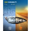 PHILTOP Headlight Assembly Pair, Compatible with 2005-2006 Camry, Amber Reflector