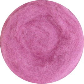 100% Wool for Felting or Spinning Carded Roving Wool for Both Dry and Wet Felting - Pink Purple Orchid, 100 g