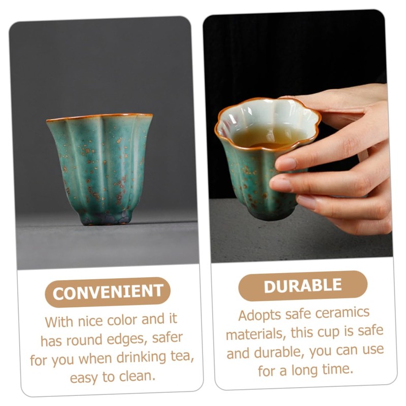 ULTECHNOVO Delicate Ceramics Tea Cup Chinese Hand Cup for Home
