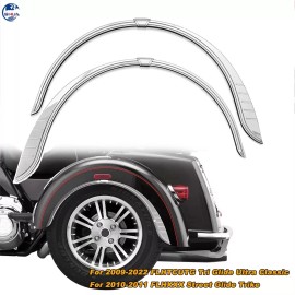 Unbranded Chrome Fender Flares Skirts Trim Accent For Harley Tri Glide Ultra Classic 09-22