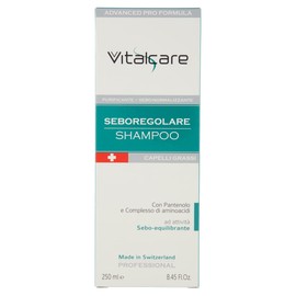 Vitalcare | Swiss Sebo-Regulating and Sebo Normalizing Shampoo with Sebo Balancing Activity, Panthenol and Amino Acid Complex, 250 ml