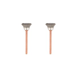Dremel 531 Stainless Steel Brush Accessory Set, 2 Brushes (13 mm) for Cleaning Corrosive Resistant Materials