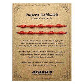 arana's - Bracelet 7 Knots Red Women Men Children Babies - For the Evil Eye - Red Thread Protection Negative Energy - Good Luck and Friendship Amulet - Prosperity Family Friends Couples, Ajustable de