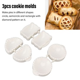 Lybunair 3Pcs Mini Hand Pie Makers, Bake Hand Pie and Dough Press Trays, Dough Presser Pie Maker for Festive Treats and Celebrations