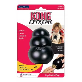 Kong Extreme Juguete Resistente Rellenable L Perro Grande Color Negro
