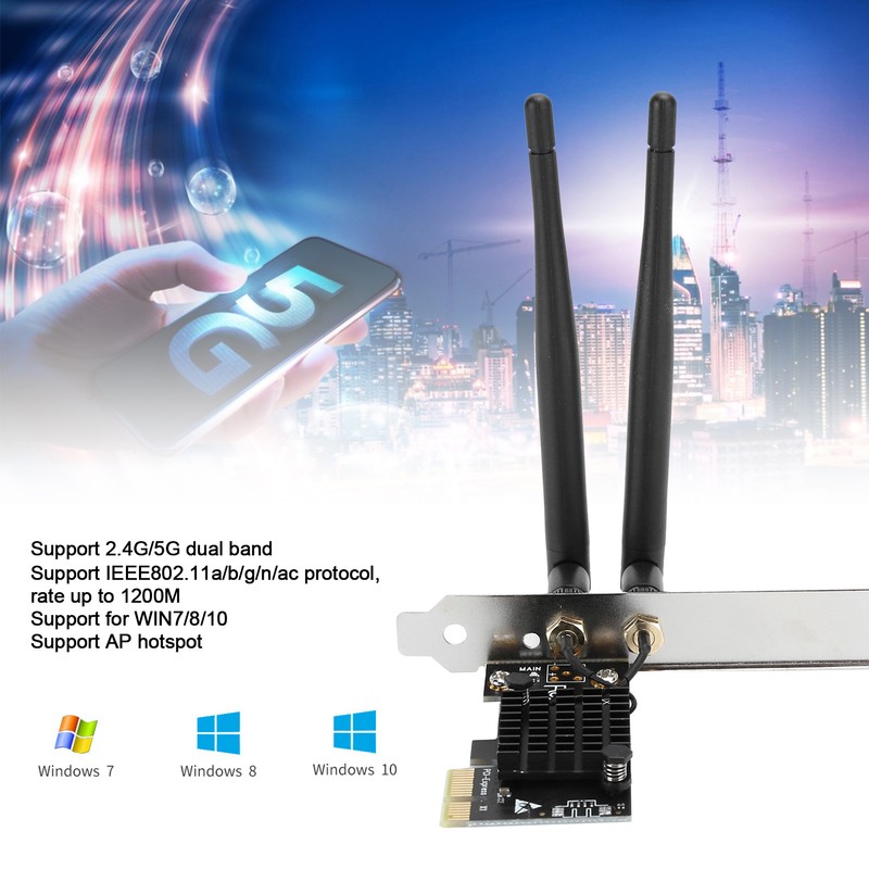 SU‑wie7265A 2.4G 5G Network Card IEEE802.11a/b/g/n/ac Dual Band Wireless WiFi