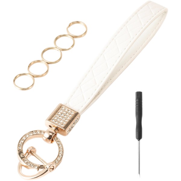 Leather Car Key Chain, Keychain Wristlet, Key Fob Keychain Wristlet