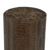 Deco 79 Teak Wood Side End Accent Table Intricately Carved