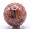 46mm 135g Sunstone w/Tourmaline Inclusions Carved Sphere Polished Natural Sparkling