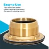EZ-FLO 2 Inch IPS No Caulk Brass Shower Drain, Stainless