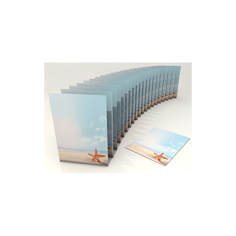 Summer Vacation Beach Starfish Paper DIN A4 20 Sheets 90