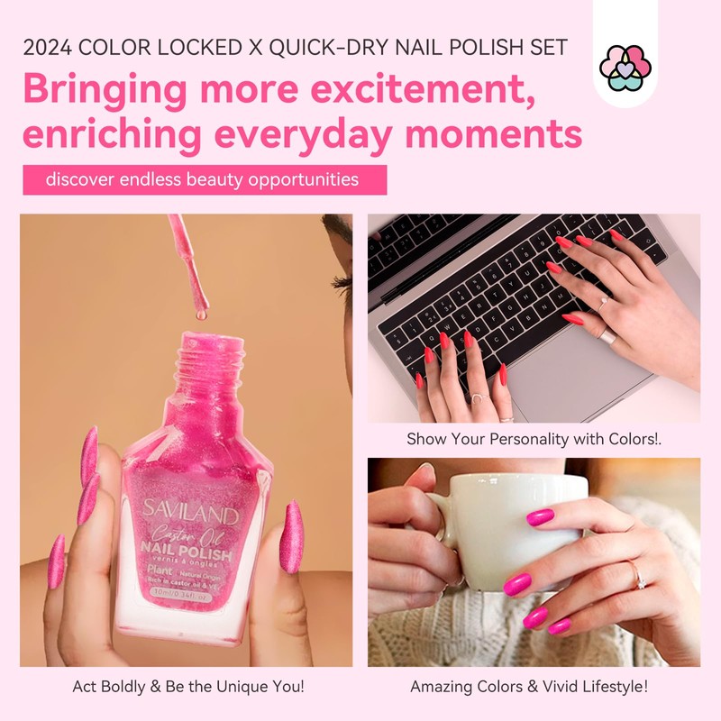 Saviland 30 Colors Gel Nail Set 040