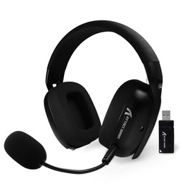 MAMBASNAKE×Attack Shark L80PRO Gaming Headset, Lightweight Over-Ear Gaming Headphones,Wired/BT/2.4G Wireless,Dual Microphone Stereo Surround Sound Low Latency for PC/Smartphone/Laptop/Tablet-Black