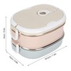 01 Portable Stainless Steel Insulated Thermal Lunch Box, 2 Layer,