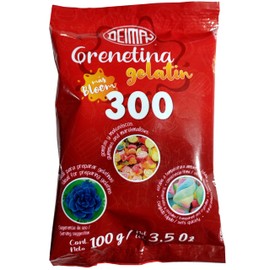 Grenetina 300 Bloom sin sabor - Polvo para preparar gelatinas, gomitas y malvaviscos - 100 g