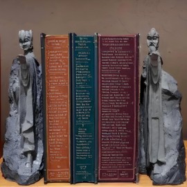 Decorative Bookends,6.7" Tall Resin Book Ends for Shelves, Modern Home Decor for Living Room, Bedroom, Office, Ideal Gift for Book Lovers and Organizing Spaces