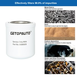 GETOPAUTO 6686926 Hydraulic Oil Filter Replaces 7319444 HF35006 HFR835006 Compatible with Bobcat T250 T300 T550 T630, Mahindra 2538HST 2638HST, John Deere F1145 4200