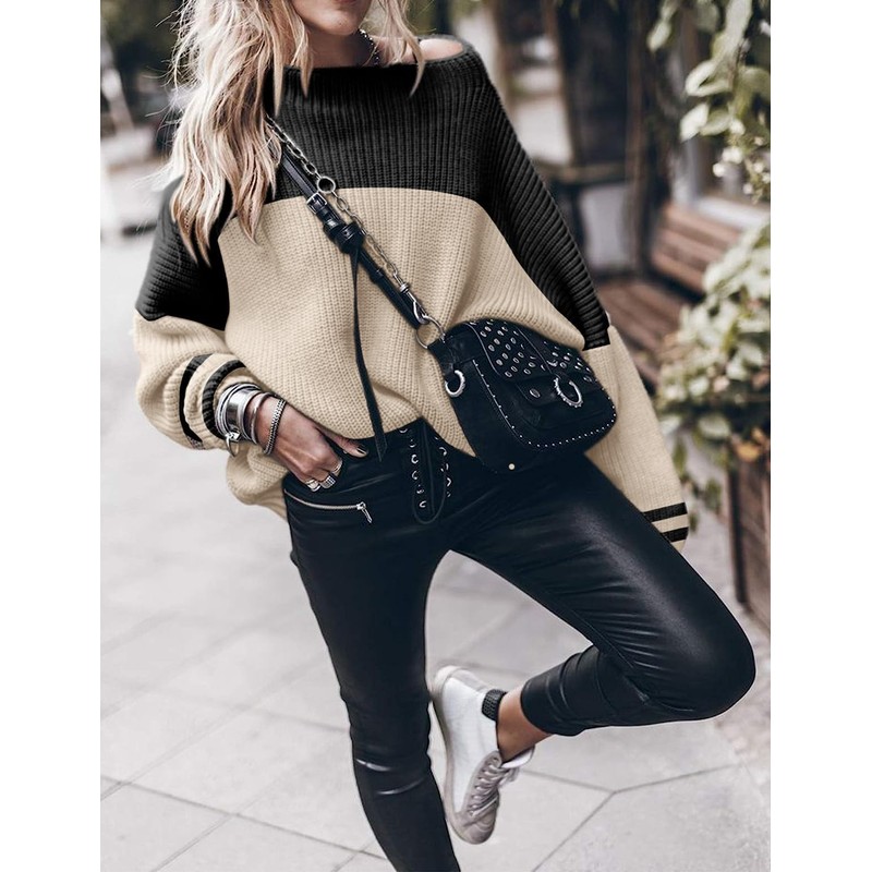 Women’s Sweaters Causal Long Batwing Sleeve Fall Fashion Knit Top