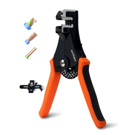 Kerry Wire Stripper, Automatic Stripping Tool for 8-18 AWG Solid and Stranded Electrical Wire, Adjustable Wire Length Heavy Duty Alloy Cutter head for Precision Electronics and Automotive Repairs