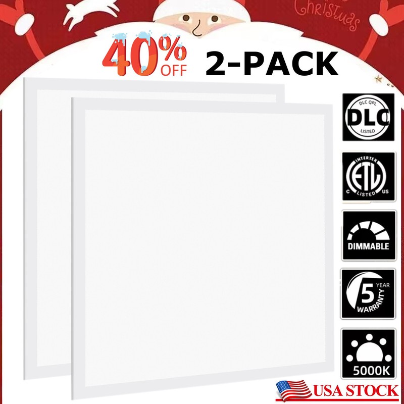 WYZM 2 Pack 2x2 LED Panel Recessed Light 0-10v Dimmable