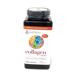 youtheory Collagen Plus Biotin, 390 Tablets (5 Pack)