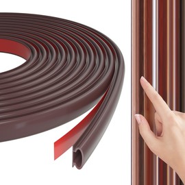 9.8 ft Rubber Door Weather Stripping Door Seal Strip for Doors & Windows,Self-Adhesive Door Insulation Strip, Soundproof Door Sealers for Door Frame Gap Blocker,Brown