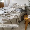 Simple&Opulence Washed Linen Bed Sheet Set Basic Style 4 Pieces