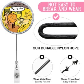 Funny DND Gifts - Carrete de insignia, mazmorras y dragones, retráctil con clip de cocodrilo, regalos para jugadores de rol, enfermera, médico, compañero de trabajo, personal de oficina