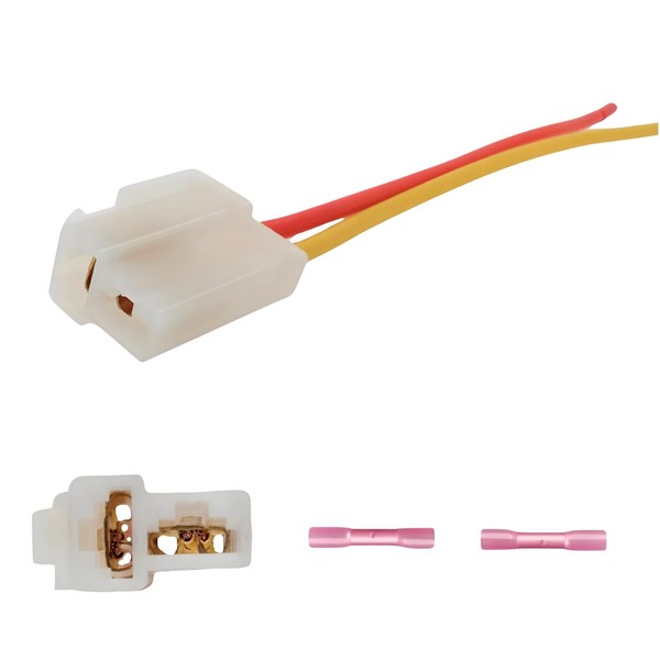 AUTO OCCASION Universal Cooling Fan 2 Terminal Pigtail Plug Wire