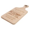Spruchreif Alder board with handle, breakfast board with engraving, chopping