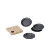 ideaco Medium Plates, Set of 4, Black b fiber plate19