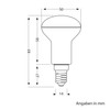 ledscom.de Pack of 3 E14 LED Bulbs R50 Warm White