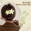 10Pcs Flat Hair Clips, FHDUSRYO Matte Flower Hair Claw Clips,