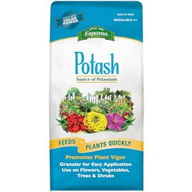 Espoma Potash 0-0-60 Potassium Fertilizer. Use for All Plants requiring Potash Supplement Including Trees, Shrubs, Vegetables and Flowers. Granular for Easy Application. 6 lb. Bag