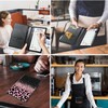 Server Books for Waitress Waiter with Zipper Pocket, Pink Glitter