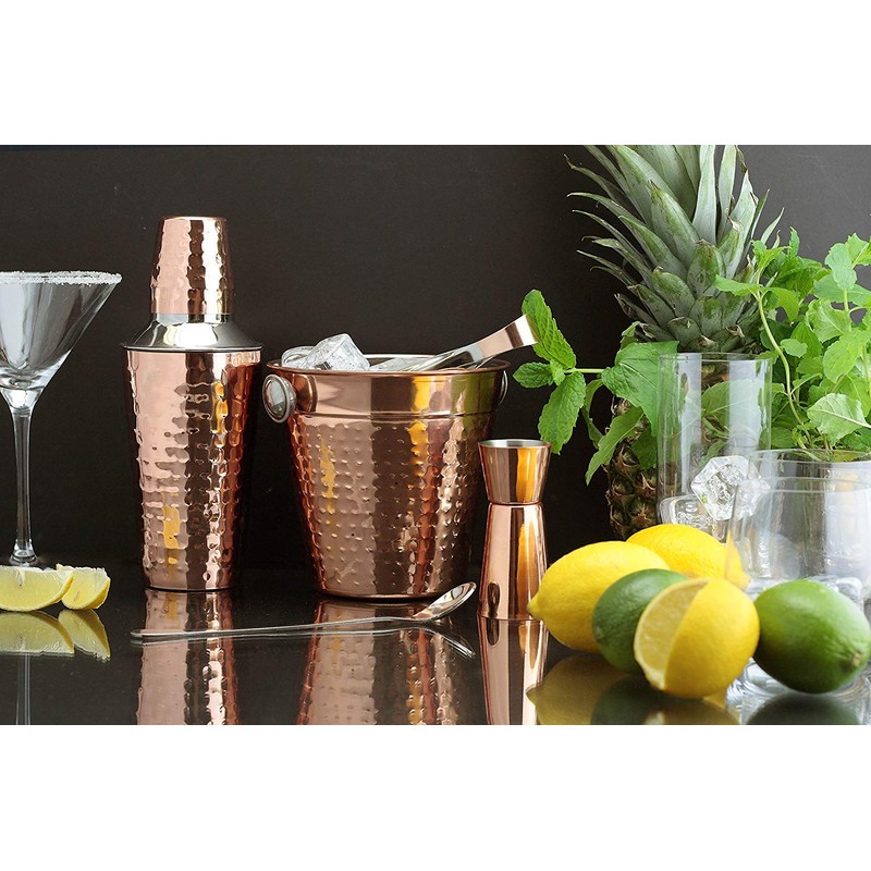 Apollo 3310 Copper Cocktail Set 5pc, 17x14.5x14.5