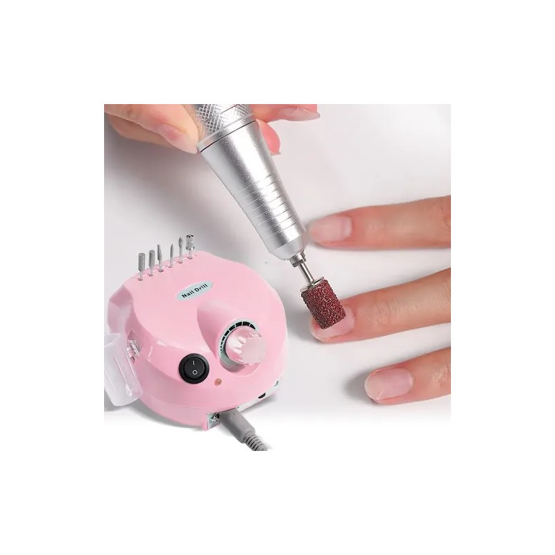 Amoladora De Uñas Profesional 35000 Rpm Color Rosa Pálido