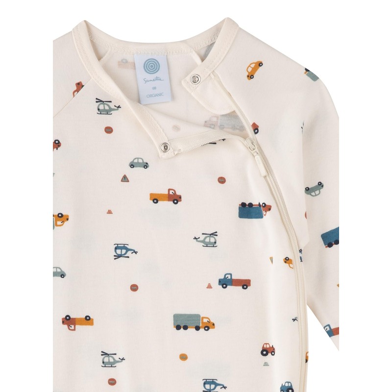 Sanetta Boys Romper Beige | Practical and Comfortable Organic Cotton