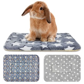 Tierecare 3PCS Guinea Pig Bed Soft Rabbit Bedding Cage Liner Warm Bunny Mats Pee Pads Fleece Blanket Plush Hamster Sleep Beds Ferret Squirrel Hedgehog Rat
