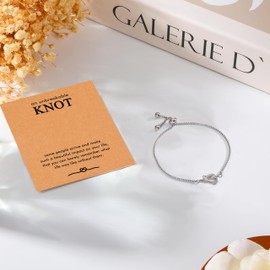 Friendship Bracelets, Dainty Love Knot Infinity Bracelets For Women