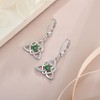 YIFSIY Celtic knot Earrings Trinity Knot Leverback 925 Sterling Silver