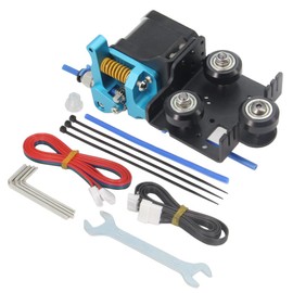 Zeberoxyz Upgrade Direct Drive Support Plate with 3 Pulleys with Dual Gear Extruder Kit with Stepper Motor, Dual Driver Feed for Ender 3/V2/3 Pro/CR10 (Plate + Extruder + Motor Kit)