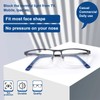 M.A.K 3pcs Reading Glasses Men, Metal Blue Light Blocking Readers,