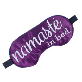 Namasté in Bed Sleep Mask. Embroidered Sleep Mask. Comfortable Light-Blocking Eye Mask. (Namasté in Bed Sleep Mask)